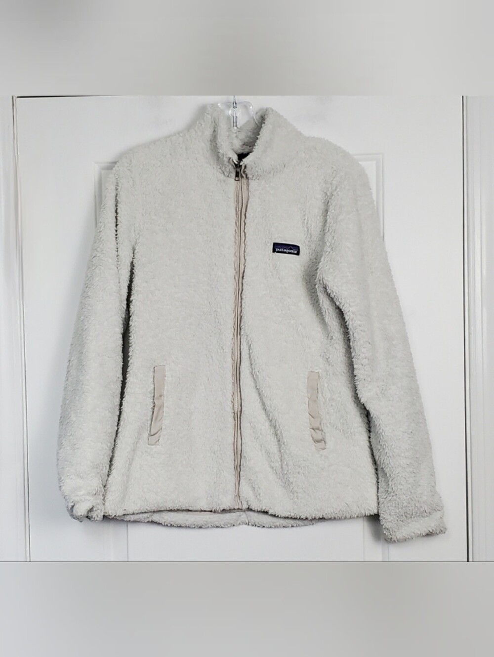 Patagonia Birch White Los Gatos Fleece Full Zip Comfy Jacket - Size M - GUC